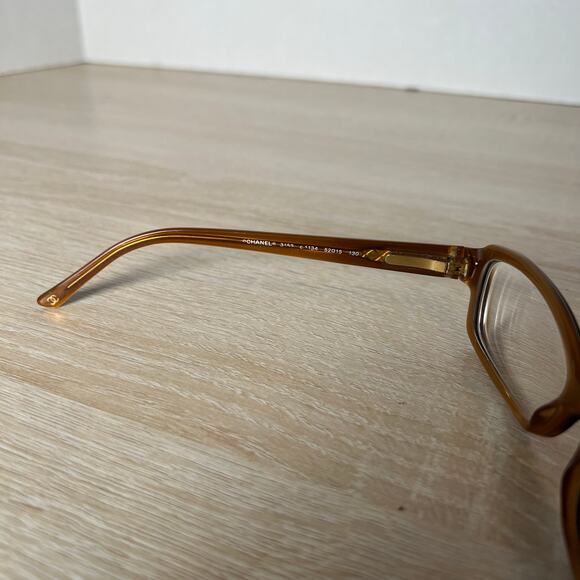 Chanel 3153 c.1134 RARE! Eyeglasses Dark Tortoise Gold Frames 52-15-130 Italy - Picture 4 of 8
